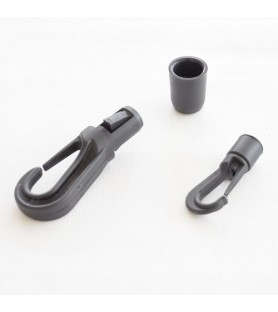 10 Stü plástico bungee shock Cord ganchos mosquetón para 7mm elástico