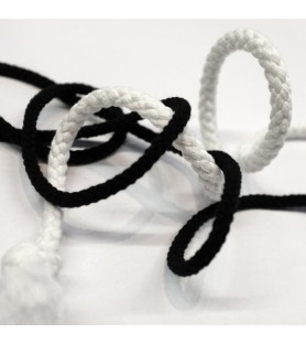 Corde coton noir blanc - 50m