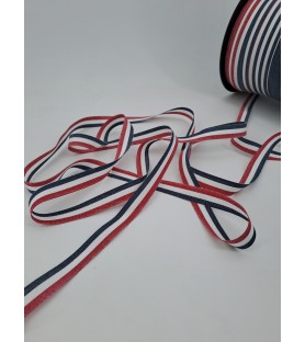 Ruban coton tricolore - 50m