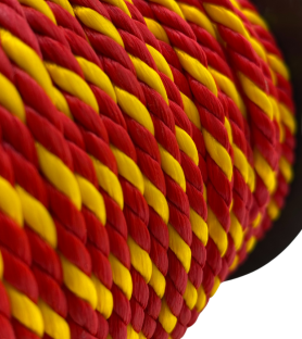 Cordon cable jaune/rouge 5 mm - Bobine 100 m