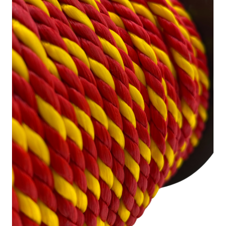 Cordon cable jaune/rouge 5 mm - Bobine 100 m
