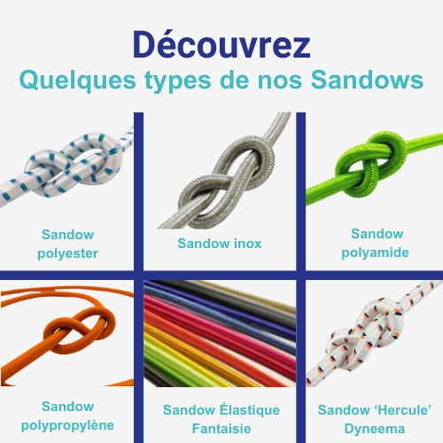 Petit échantillons de différent sandows que nous avons